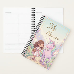 Süße Kids Regenbogen-Abenteuer-Planer-Notizbuch Planer