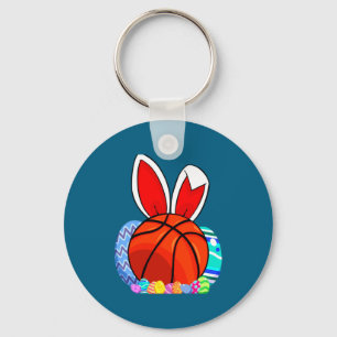 Süße Kinder Basketball Osterei Hase T-Shirt Schlüsselanhänger