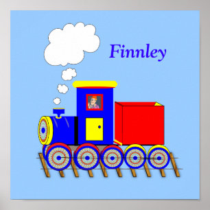 Süße Kinder Choo Choo Zug Personalisiertes Poster