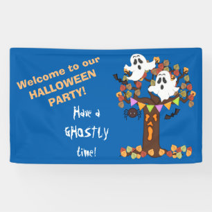 Süße Kinder Geister Baum Halloween Banner