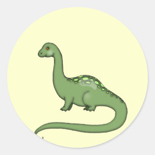 Süße Kinder Grüner Dinosaurier Aufkleber