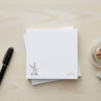 Süße Kinder-Hasen-Häschen mit individuellem Namen Post-it Klebezettel