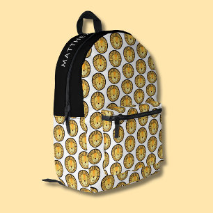 Süße Kinder Löwe Dschungel Muster Bedruckter Rucksack