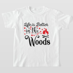 Süße Kinder Unisex-Camper-Wortkunst T-Shirt