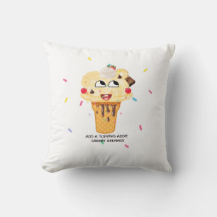 Süße Kinderkissen-Pillow Add A Topping Addie Cream Kissen