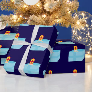 Süße Kinderkunst Süß Lustig St. Nick Sinterklaas Geschenkpapier