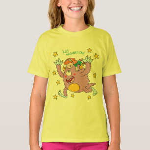 Süße Kindervorstellungskraft – Lustiges lila Monst T-Shirt