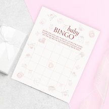 Süße Kirsch-Dessert-Baby-Shower-Bingo-Spiel