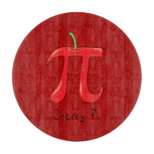 Süße Kirsch-Pi-Mathematik-Pi-Tag-Torte Schneidbret Schneidebrett