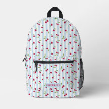 Süße Kirsche Blaue Streifen Retro Personalisiert