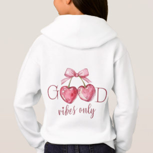 Süße Kirsche Gute Vibes Only Ästhetik Hoodie