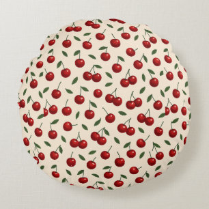 🍒✨Süße Kirsche Minimale Kollektion Rundes Kissen
