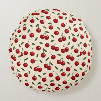 🍒✨Süße Kirsche Minimale Kollektion Rundes Kissen