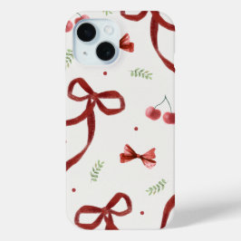 Süße Kirsche- und rote Schleifen-Muster-Handyhülle Case-Mate iPhone Hülle