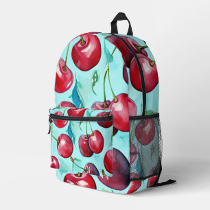 Süße Kirschen bunte Aquarell-Kirschen-Kunst  Bedruckter Rucksack