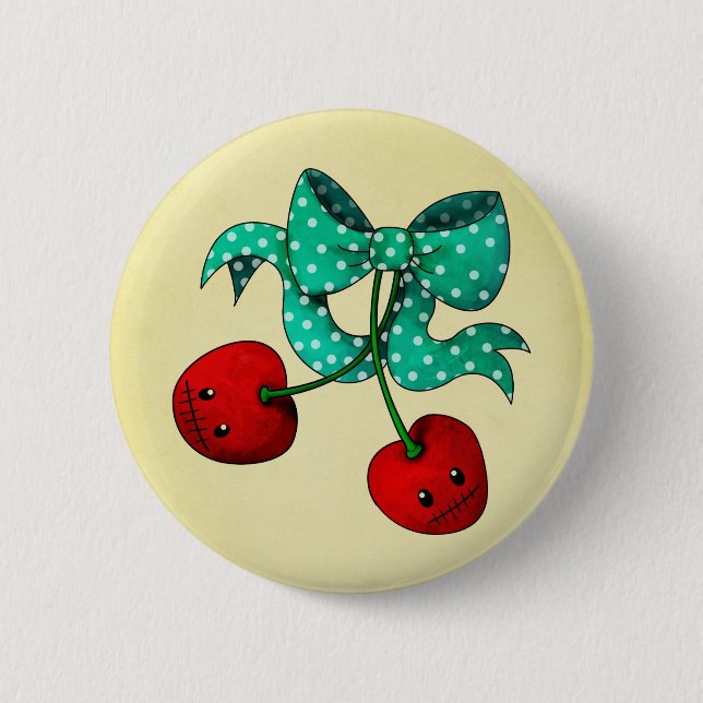 Süße Kirschen Button (Vorderseite)