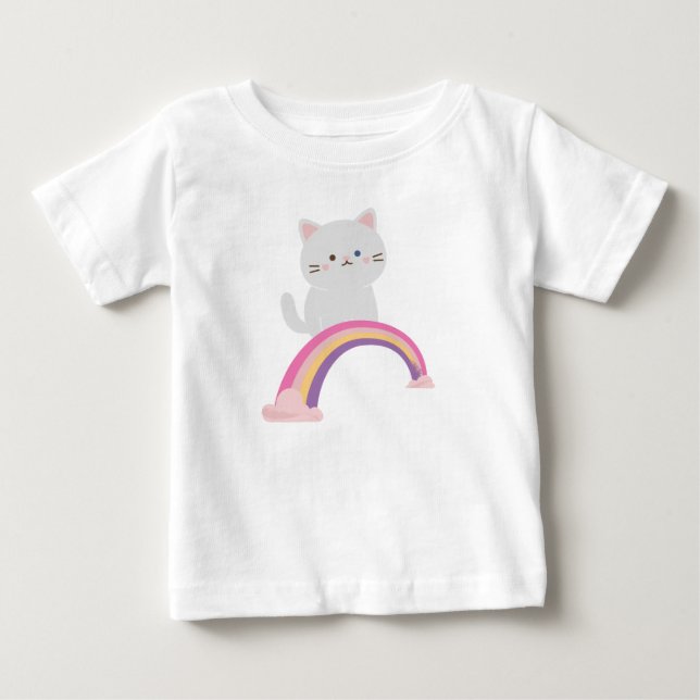 Süsse Kitten Cat Baby T-shirt (Vorderseite)