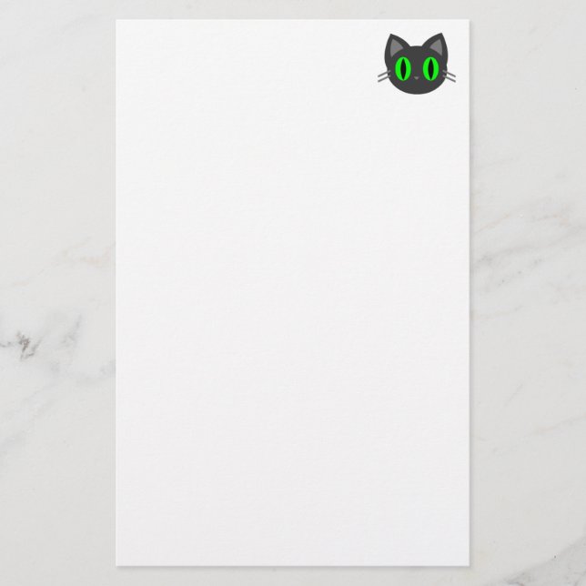 Süße Kitty Halloween Briefpapier (Vorderseite)
