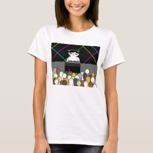 Süße Kitty Katze DJ Rave Tanzparty T-Shirt