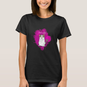 Süße Kitty-Katze mit Pick-Malerei! T-Shirt