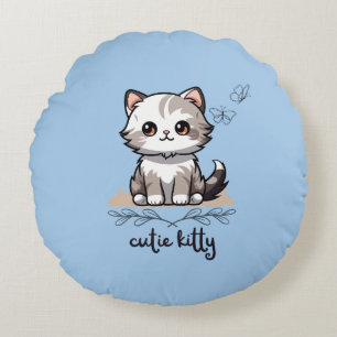 Süsse Kitty Round Kissen