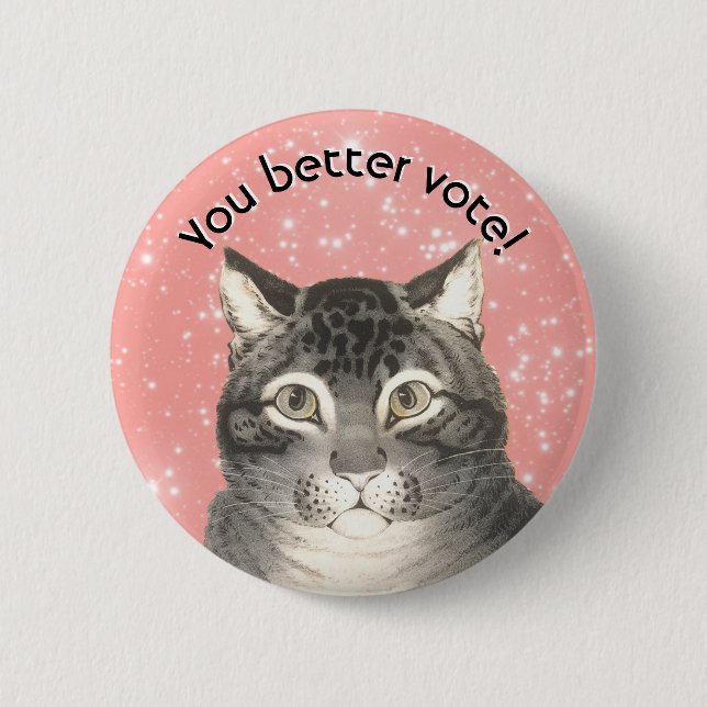 Süße Kitty-Wahltaste Button (Vorderseite)