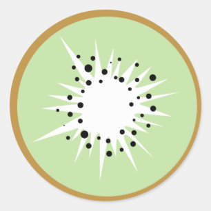 Süße Kiwi Runder Aufkleber