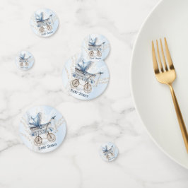Süße Klassische Babywanne Blau Floral Schön Konfetti