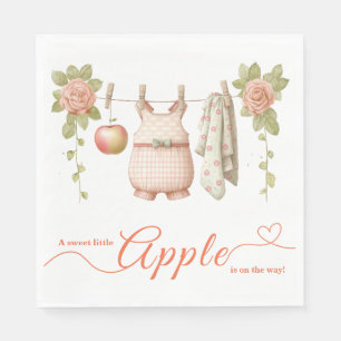 Süße kleine Apfel-Baby-Party Herbstliche rustika Serviette