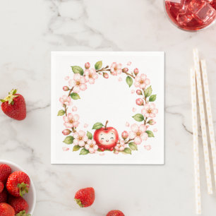 Süße kleine Apfelblüten-Baby-Party Serviette