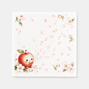 Süße kleine Apfelblüten-Baby-Party Serviette