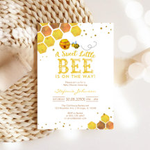 Süße kleine Biene Honigbiene Baby Shower Einladung