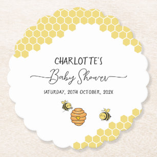 Süße kleine Bienen Waben Baby Shower Untersetzer