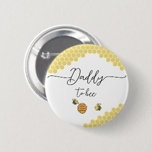 Süße kleine Bienen Waben Daddy-to-bee Knopf Button