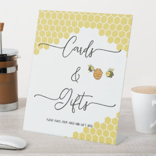 Süße kleine Bienen Waben Karten & Geschenke Sockelschild