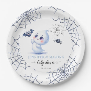 Süße kleine Boo-Geist Halloween-Baby- Boy-Shower Pappteller
