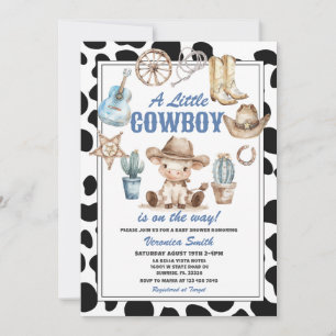 Süße kleine Cowboy-Baby-Party Western-Party Einladung