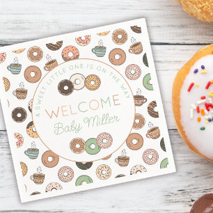 Süße kleine Donuts Baby Shower personalisiert Serviette