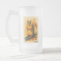 Süße kleine Eichhörnchen-Wasserfarbe-Bierkrug
