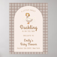Süße kleine Entenfarmhaus-Baby-Shower-Einladung