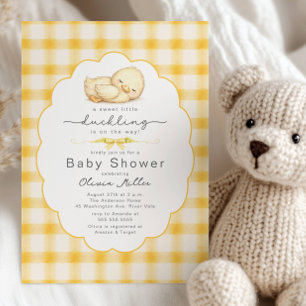 Süße kleine Entenküken-Baby-Party-Einladung Einladung
