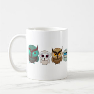 Süße kleine Eulenillustrationen Kaffeetasse