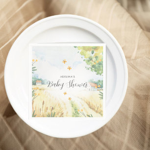 Süße kleine Farm-Baby-Party Serviette