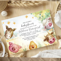 Süße kleine Farm-Baby-Shower-Einladung