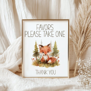 Süße kleine Fuchs-Geschenke Baby Shower Schild