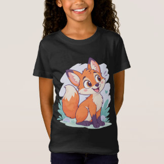 Süße kleine Fuchs-Illustration Kinder T-Shirt