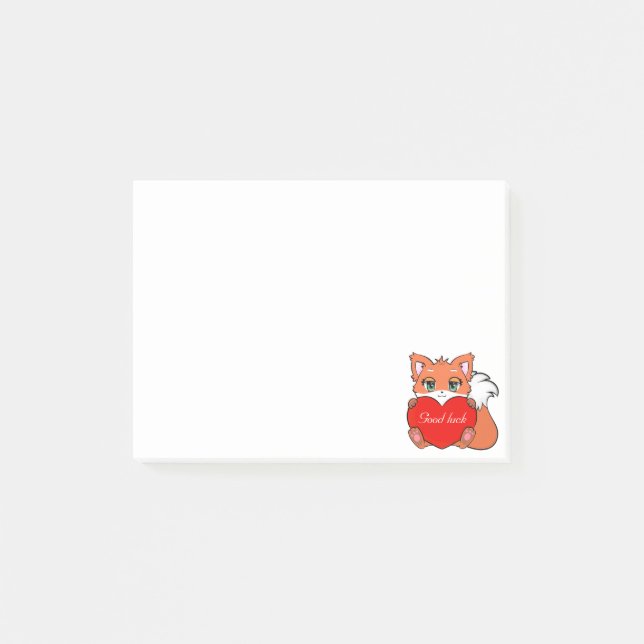 Süße kleine Fuchs-Notizen Post-it Klebezettel (Vorderseite)