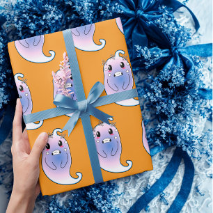 Süße kleine Geister Halloween-Geschenkverpackungsp Geschenkpapier