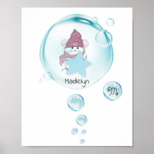 Süße kleine Hamster-Seifenblasen Poster