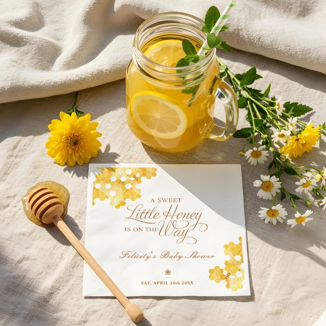 Süße kleine Honig auf dem Weg Bee Baby Dusche Serviette (Sweet Little Honey On The Way Bee Baby Shower Napkins)